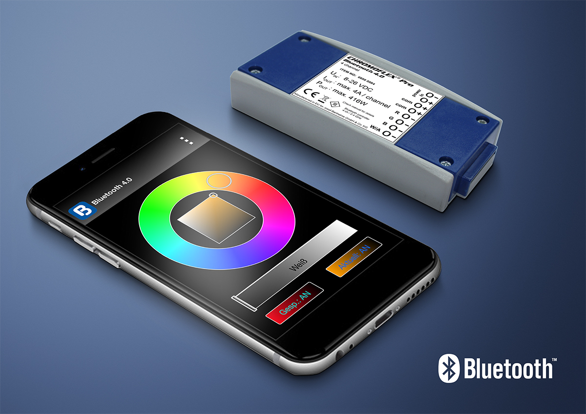 CHROMOFLEX PRO Bluetooth 4.0: Für die Lichtsteuerung via Smartphones und Tablets Barthelme CHROMOFLEX Bluetooth 4.0