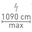 Max. Einspeisung: 1090 cm