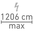 Max. Einspeisung: 1206 cm