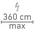 Max. Einspeisung: 360 cm