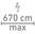 Max. Einspeisung: 670 cm