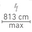 Max. Einspeisung: 813 cm