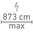 Max. Einspeisung: 873 cm